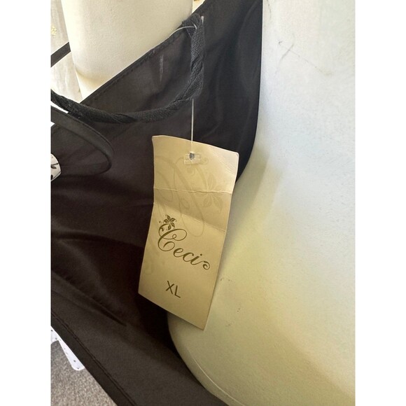 Ceci USA NWT Beaded Taffeta One Side Ruched Backless Evening Gown Dress XL - Picture 6 of 7